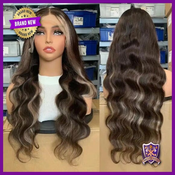 30 Inch Human Hair Lace Front Wig 13x6 Body Wave 180 Density Pre Plucked main image 6